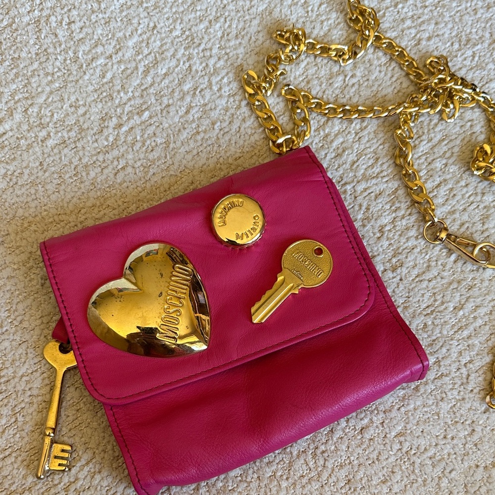 Moschino Pink Mini Bag with Gold Accents - Picture 2 of 9